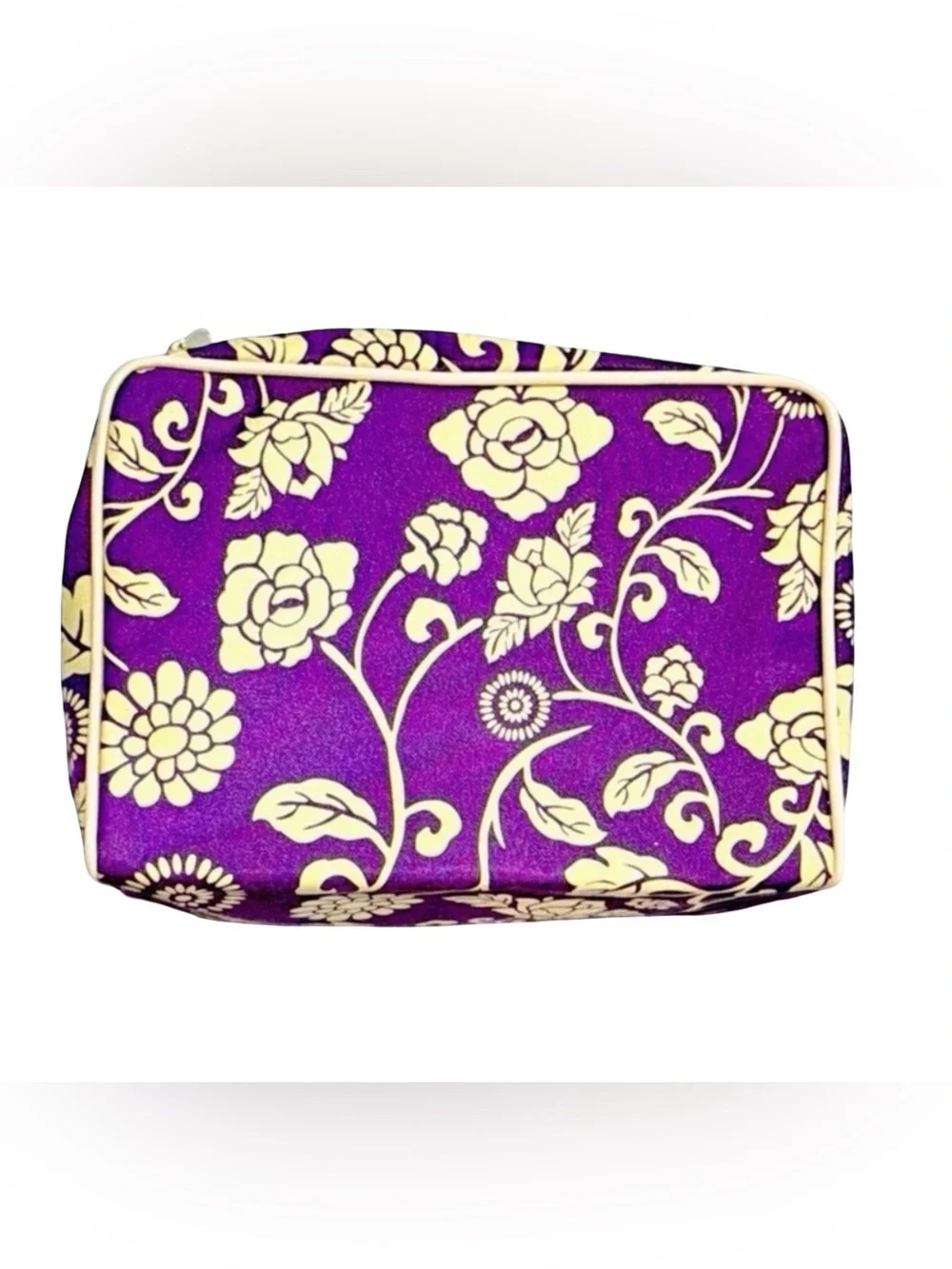 Clinique Purple Floral Cosmetic Travel Bag | Makeup Organizer | Floral | NWOT